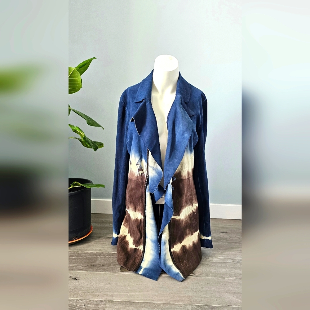 Authentic Roberto Cavalli Leather Cardigan S